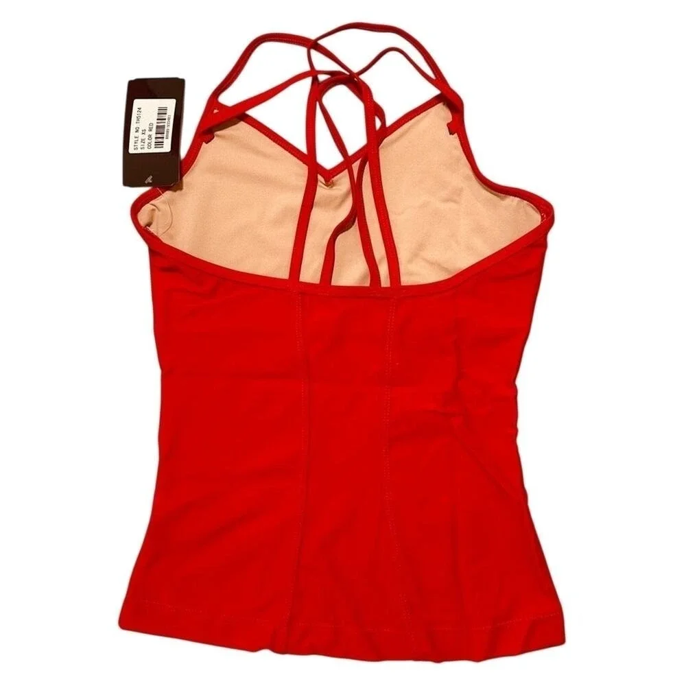 AXS Theatricals Dancewear RED Dual Strap Back Camisole Dance Top dance adult XS